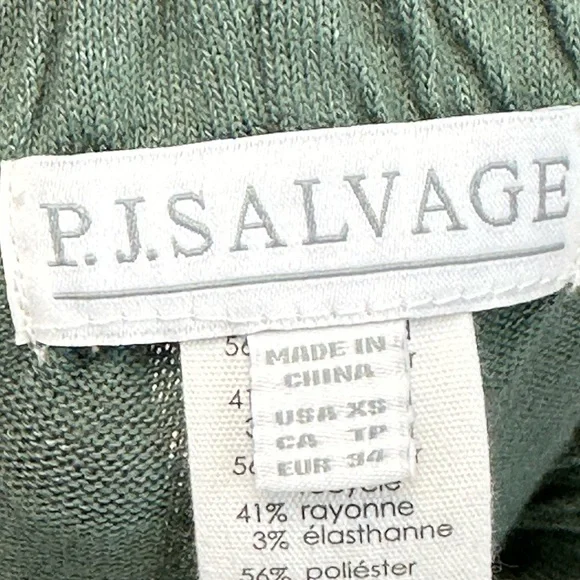 PJ Salvage Elastic Waist Lounge Sleep Pants - Sage Green - RZRLP - Picture 5 of 9